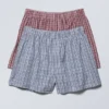 2-Pack Boxer Shorts – Purple Checks Blue Checks 2-Pack Boxer Shorts – Purple Checks Blue Checks