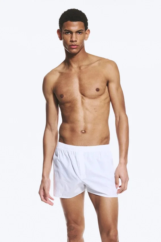 2-Pack Boxer Shorts – White, Blue Stripes 2-Pack Boxer Shorts – White, Blue Stripes