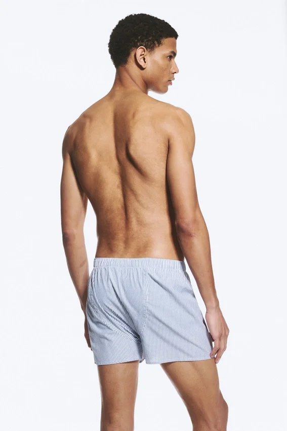 2-Pack Boxer Shorts – White, Blue Stripes 2-Pack Boxer Shorts – White, Blue Stripes