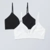2-Pack Cat Soft Triangle Bra – Black White 2-Pack Cat Soft Triangle Bra – Black White