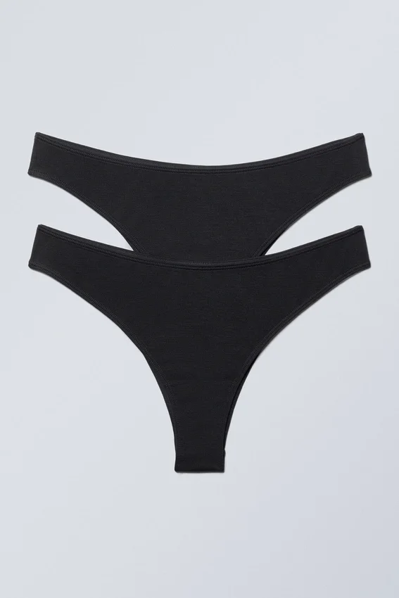 2-Pack Cheeky Modal Brazilian Briefs – Black 2-Pack Cheeky Modal Brazilian Briefs – Black