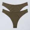 2-Pack Cheeky Modal Brazilian Briefs – Dark Khaki Green 2-Pack Cheeky Modal Brazilian Briefs – Dark Khaki Green