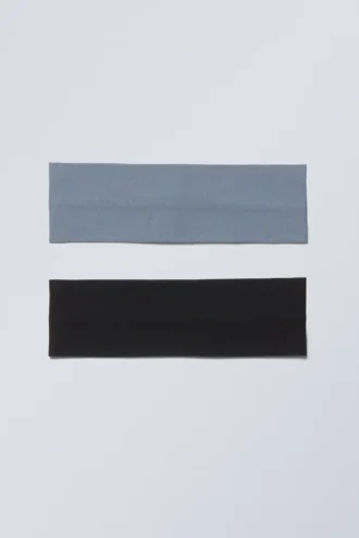 2-Pack Emma Headband – Black & Grey