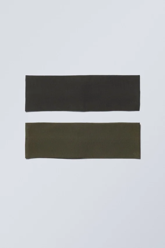 2-Pack Headbands – Dark Grey & Dark Khaki Green 2-Pack Headbands – Dark Grey & Dark Khaki Green