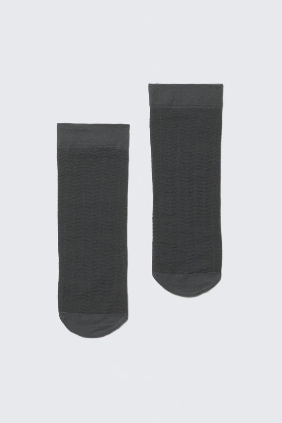 2-Pack Lace Crew Socks – Dark Grey 2-Pack Lace Crew Socks – Dark Grey