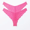 2-Pack Lacey Lace Brazilian Briefs – Bright Pink 2-Pack Lacey Lace Brazilian Briefs – Bright Pink