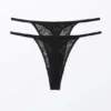 2-Pack Lacey Lace Thongs – Black 2-Pack Lacey Lace Thongs – Black