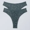 2-Pack Lucy Mid Waist Brazilian Briefs – Petrol