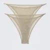 2-Pack Mesh Brazilian Briefs – Beige 2-Pack Mesh Brazilian Briefs – Beige