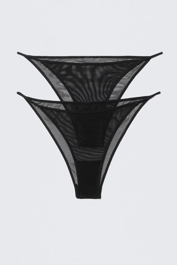 2-Pack Mesh Brazilian Briefs – Black 2-Pack Mesh Brazilian Briefs – Black