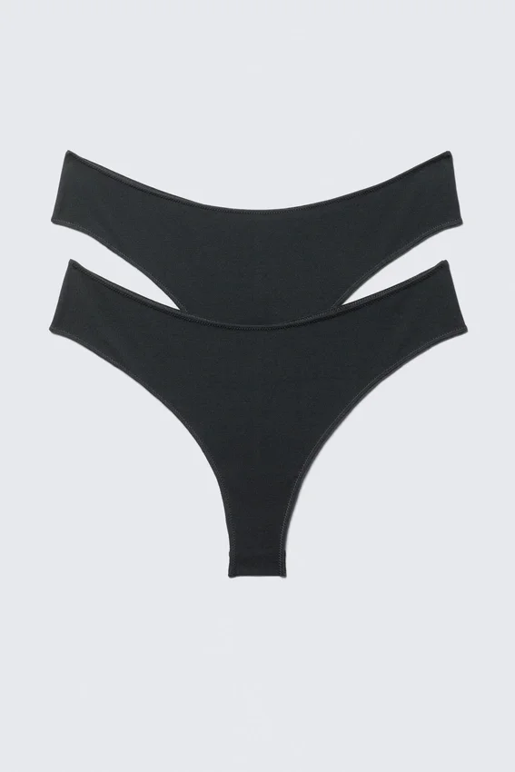 2-Pack Mid-Rise Brazilian Briefs – Black 2-Pack Mid-Rise Brazilian Briefs – Black
