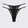 2-Pack Mid Rise Mesh Tanga Thongs – Black 2-Pack Mid Rise Mesh Tanga Thongs – Black