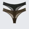 2-Pack Mila Mesh Thongs – Dark Brown 2-Pack Mila Mesh Thongs – Dark Brown