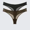 2-Pack Mila Mesh Thongs – Dark Brown 2-Pack Mila Mesh Thongs – Dark Brown