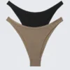 2-Pack Mini Brazilian Bikini Bottoms – Black & Mole 2-Pack Mini Brazilian Bikini Bottoms – Black & Mole
