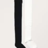 2-Pack Pointelle Knee Socks – Black & White 2-Pack Pointelle Knee Socks – Black & White