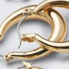 2-Pack Polished Hoop Earrings – Golden 2-Pack Polished Hoop Earrings – Golden