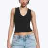 2-Pack Ribbed V-Neck Tank Top – Black 2-Pack Ribbed V-Neck Tank Top – Black