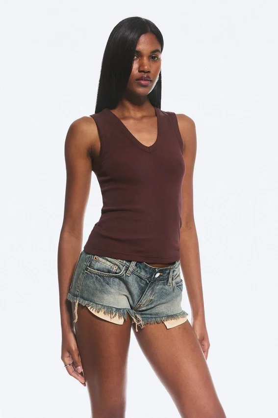 2-Pack Ribbed V-Neck Tank Top – Dark Red 2-Pack Ribbed V-Neck Tank Top – Dark Red