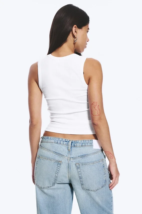 2-Pack Ribbed V-Neck Tank Top – White 2-Pack Ribbed V-Neck Tank Top – White