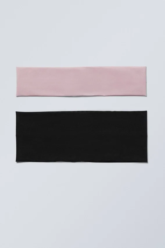 2-Pack Sheer Headbands – Pink & Black 2-Pack Sheer Headbands – Pink & Black