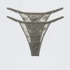 2-Pack Sheer Lace Tanga Thongs – Dusty Grey 2-Pack Sheer Lace Tanga Thongs – Dusty Grey