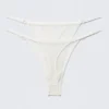 2-Pack Sheer Lace Tanga Thongs – White 2-Pack Sheer Lace Tanga Thongs – White