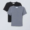 2-Pack Slim Fitted T-Shirt – Black 2-Pack Slim Fitted T-Shirt – Black