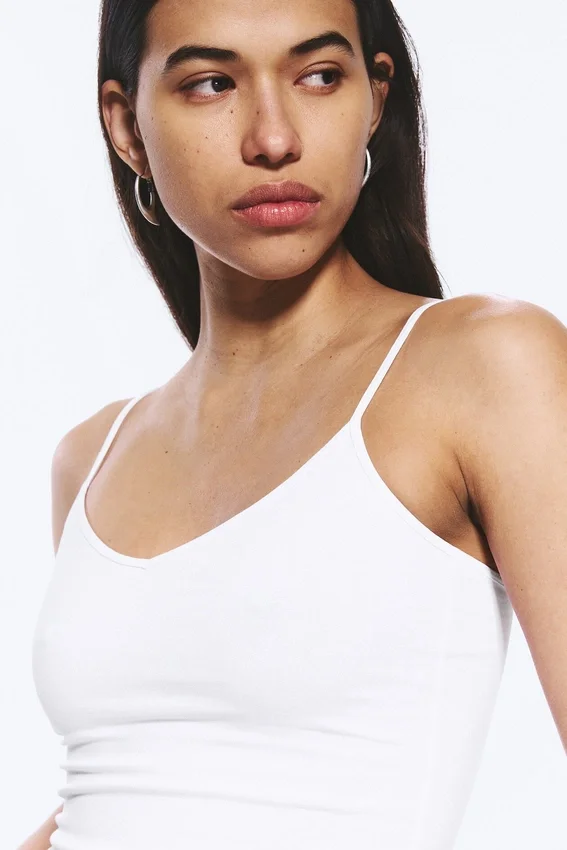 2-Pack Slim V-Neck Cotton Singlet – White 2-Pack Slim V-Neck Cotton Singlet – White