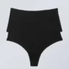 2-Pack Soul Soft High Rise Thongs – Black 2-Pack Soul Soft High Rise Thongs – Black