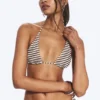 2-Pack Strappy Triangle Bikini Tops – Black + Brown Stripe 2-Pack Strappy Triangle Bikini Tops – Black + Brown Stripe