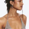 2-Pack Strappy Triangle Bikini Tops – Black + Brown Stripe 2-Pack Strappy Triangle Bikini Tops – Black + Brown Stripe