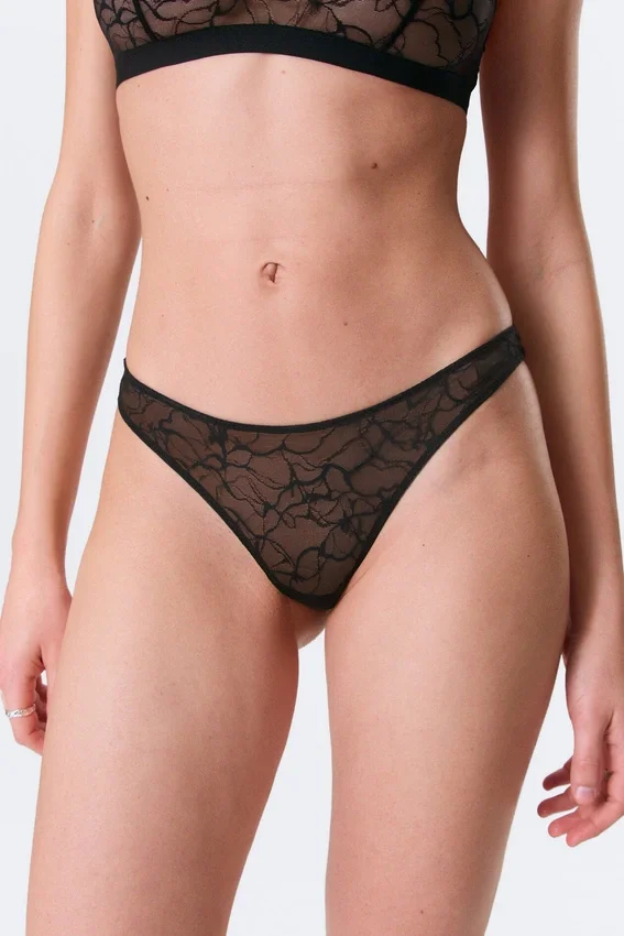 2-Pack Swirly Lace Brazilian Briefs – Black 2-Pack Swirly Lace Brazilian Briefs – Black