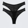 2-Pack Swirly Lace Brazilian Briefs – Black 2-Pack Swirly Lace Brazilian Briefs – Black
