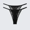 2-Pack Swirly Lace Tanga Thongs – Black 2-Pack Swirly Lace Tanga Thongs – Black