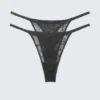 2-Pack Swirly Lace Tanga Thongs – Dark Grey 2-Pack Swirly Lace Tanga Thongs – Dark Grey