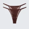 2-Pack Swirly Lace Tanga Thongs – Dark Red 2-Pack Swirly Lace Tanga Thongs – Dark Red