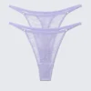 2-Pack Swirly Lace Tanga Thongs – Light Lilac 2-Pack Swirly Lace Tanga Thongs – Light Lilac