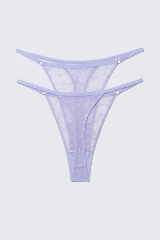 2-Pack Swirly Lace Tanga Thongs – Light Lilac