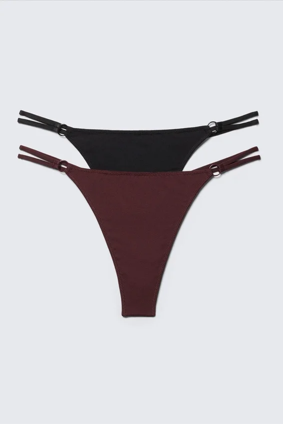 2-Pack Tanga Thongs – Burgundy 2-Pack Tanga Thongs – Burgundy