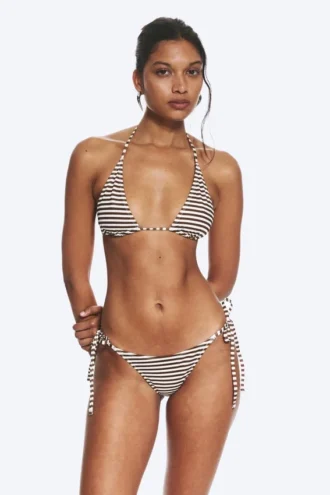2-Pack Tie Bikin Bottoms – Black + Brown/White Striped