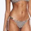 2-Pack Tie Bikin Bottoms – Black + Brown/White Striped 2-Pack Tie Bikin Bottoms – Black + Brown/White Striped