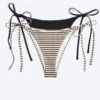 2-Pack Tie Bikin Bottoms – Black + Brown/White Striped 2-Pack Tie Bikin Bottoms – Black + Brown/White Striped