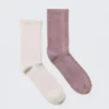 2-Pack Washed Crew Socks – Light Dusty Mole 2-Pack Washed Crew Socks – Light Dusty Mole