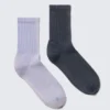 2-Pack Washed Sport Socks – Light & Dark Blue 2-Pack Washed Sport Socks – Light & Dark Blue