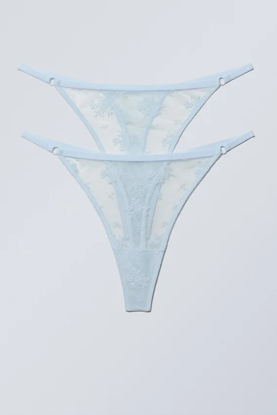 2-Pack Zelda Lace Thongs – Light Blue 2-Pack Zelda Lace Thongs – Light Blue