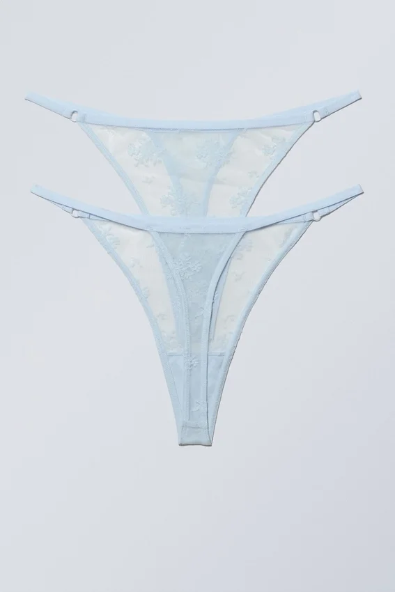 2-Pack Zelda Lace Thongs – Light Blue 2-Pack Zelda Lace Thongs – Light Blue