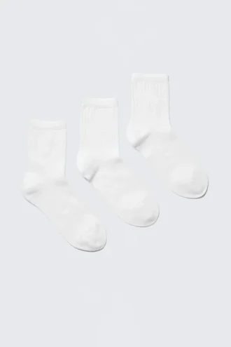 3-Pack Bella Short Sock – 3 X White