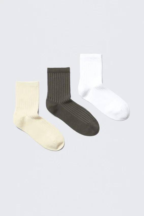 3-Pack Bella Short Sock – Yellow/Grey/White 3-Pack Bella Short Sock – Yellow/Grey/White