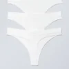 3-Pack Cat Soft Seamless High Rise Thongs – White 3-Pack Cat Soft Seamless High Rise Thongs – White
